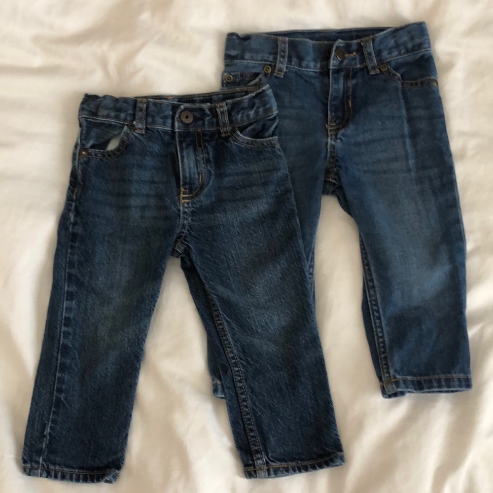 18m straight leg blue jeans (2 pairs)